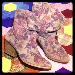 Floral print western slouch
